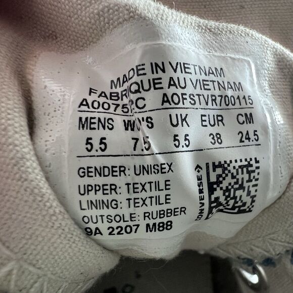 Converse Chuck Taylor All Star 70 Hi Deep Waters Shoes Sneakers Women's 7.5 - Picture 8 of 8